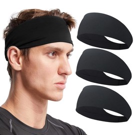 Headband, 5.1 inches (13 cm), Headband, Sports Headband, Men's Hat, Inner Cap, Sweatproof, Hair Turban, Bandana, Wide, Thin, Stretchy, Soft, Hair Closure, Washing, Baseball, Football, Women's, Unisex