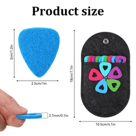 20 Pieces Felt Ukulele Picks Felt Heart Shape Pick with Pick Holder Case Multicolored Felt Thumb Picks Easy Grip Cute Ukulele Picks for Bass, Ukulele, Guitar, Hollow