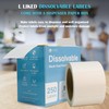 L LIKED 40 x 30mm Blank White Dissolvable Labels for