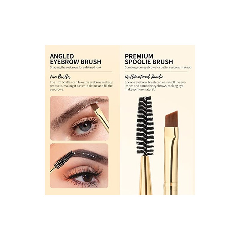 docolor Cepillo de cejas de doble punta, cepillo profesional en