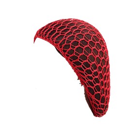 AMateschitz Pack of 2 Mesh Crochet Hair Net Women's Crochet Hair Wrap Hair Net Knitted Crochet Tube Hat Net Knitted Hair Cover Crochet Hairnet Women Sleep Cap, red, Unit size