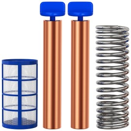 Troxlly Pool Ionizer Copper Replacement Kit - 2PCS Replacement Copper Anodes 4.13 x 0.71 Inch Universal Fit for Solar Ionizer, Complete Set with All Accessories