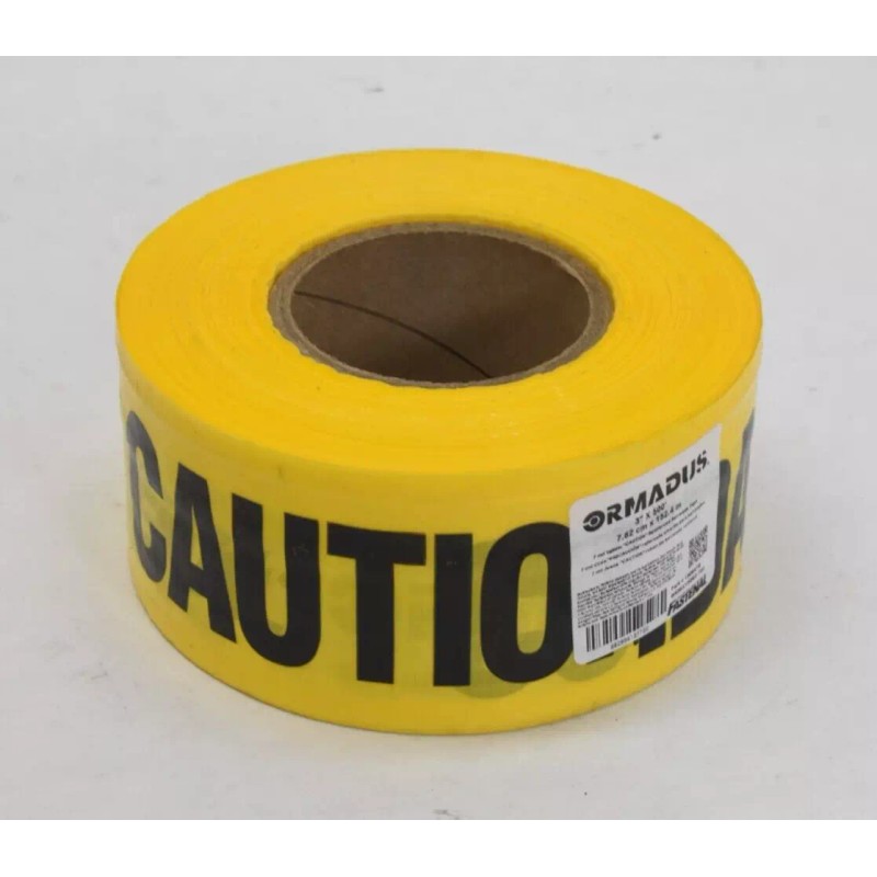 ORMADUS Caution Reinforced Tape Rolls Fastenal 3" x 500' 7mil