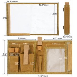 GORELAX Tactical Pouch Map Case, Military Foldable Map Storage Holder with 13x10 TPU, Land Navigation Kit for Camping Hiking