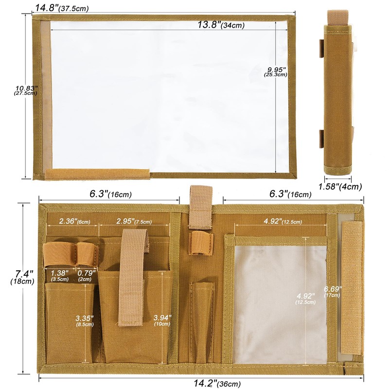 GORELAX Tactical Pouch Map Case, Military Foldable Map Storage Holder