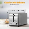 YSSOA 2 Slice Stainless Steel Toaster with Extra Wide Slot