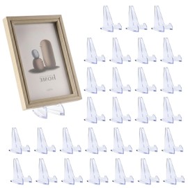 East Leaf Card Trekker Tin Badge Medal Stand Display Acrylic Groove Width 15mm Height 6.8cm Small Transparent (Set of 30)