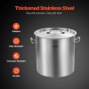 53QT Stainless Steel Stockpot with Lid Handle for Kitchen Cooking