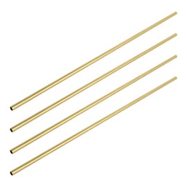 Aopin Brass Round Tube Copper Pipe ID 3mm / 3/25" x OD 4mm / 4/25" Hollow Copper Tubing - 300mm / 1 Ft / 12 in Length for Refrigerator Capillary Tubing, Cooling Systems, Wind Chimes 4 Pcs