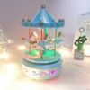 Crystal Ball Christmas Dreamy Music Box Wooden Carousel Christmas Baubles