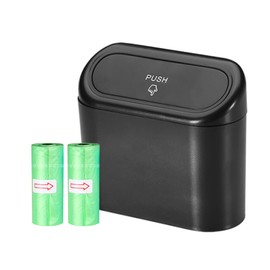 Flaconi Car Rubbish Bin, Car Gadgets, Car Organiser, Small Car Bin, Car Interior Accessories, Rubbish Bin Car with 40 Pieces Rubbish Bags, Car Rubbish Bin with Lid, Hanging Storage Box for Cars