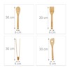 Relaxdays Kitchen Utensils Set of 6 Cooking Spoons, Spatulas, Barbecue