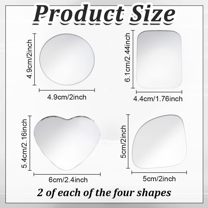 WEBEEDY 4 Pack Blind Spot Mirrors for Cars, Adjustable Automotive