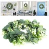 Home Hanging Artificial Plants Wreath Green Leaf Wreath Decoration for