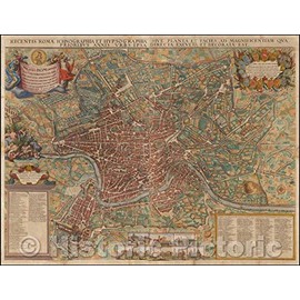 Historic Map - Romae Ichnographia et Hypsographia Sive Planta et Faies Ad Magnificentiam Qua Prioribus Annis Urbs Ipsa Directa Exculta et Decorata Est, 1679 v3 44in x 34in