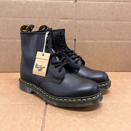 Dr. Martens 1460 8 Eye Leather Boots BLACK SMOOTH - US Men's Sizes - 11