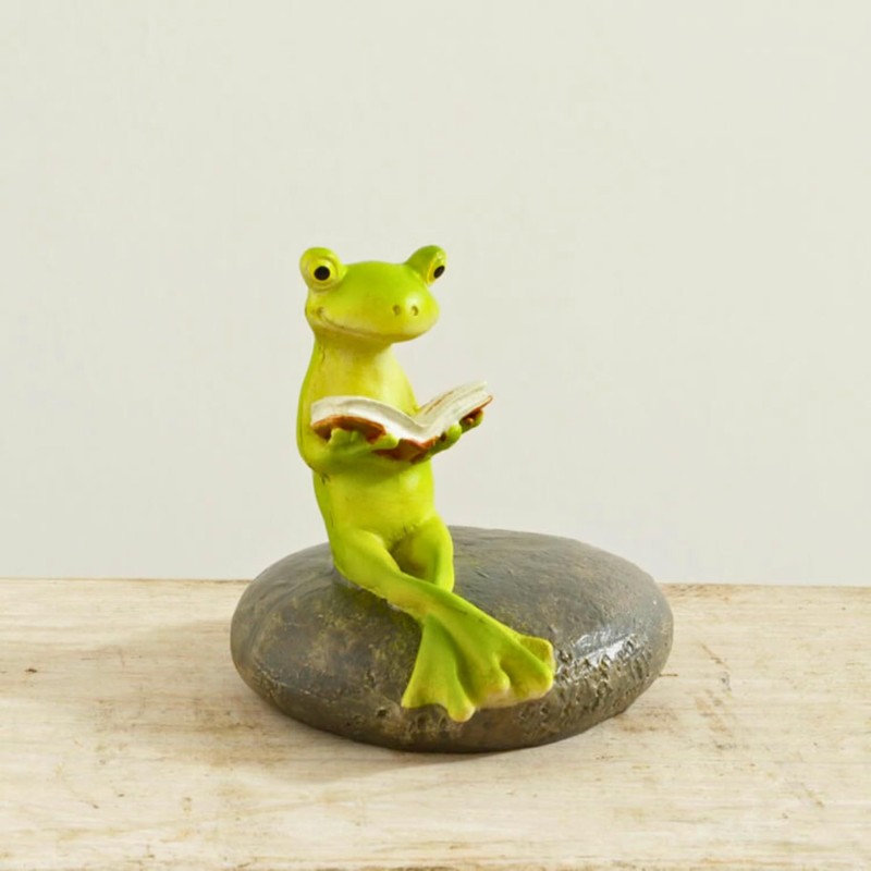 Kawada Boeki Figurine Reading Frog 1202PKC014