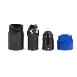 AQUQLOACH Speaker Plug, Set of 2, Red and Blue Speaker Connector, 4 Core, Male Audio Cable Terminal, Speaker, Stage, PA Device, Connecting DIY