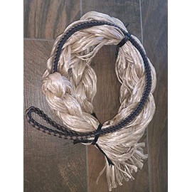 EPT Bull Ropes Adult Saddle Bronc Rein Extra Soft Black & Brown Cord on Tan Poly 6'