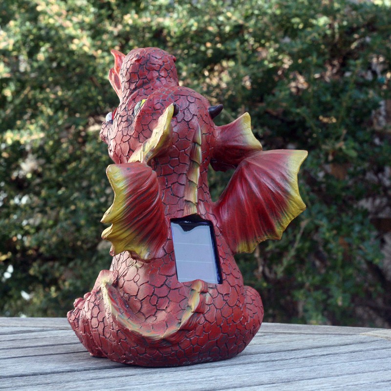 Dylan The Dragon 20cms Tall Light up Solar garden statue
