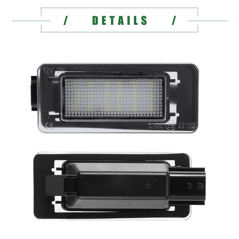 Motoforti LED License Plate Lights, Rear Tag Light Kit Assembly,