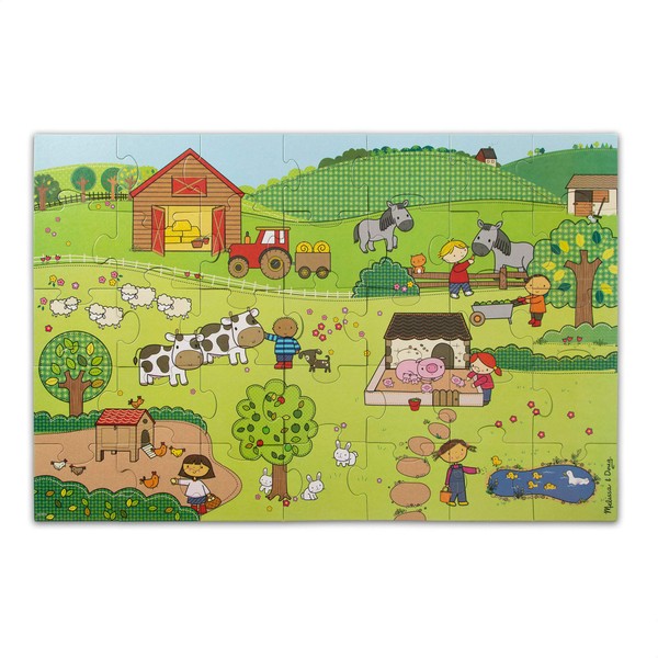 Melissa & Doug Natural Play Giant Floor Puzzle: On the Farm (35 Pieces)