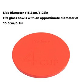 Yodecy Silicone Bowl Lids fit Pyrex Glass Bowls 7201-PC 4 Cup, Yodecy Silicone Bowl Lids fit Anchor Hocking Glass Bowls 7201-PC 4 Cup,Replacement Lids(2 Pack Red)(Container not Included)