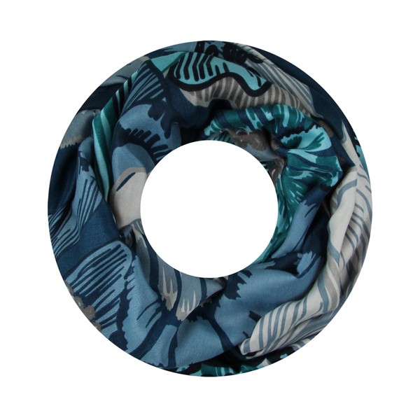 Majea Women's Loop Scarf, Various Colours, Fashionable - Blue 2,