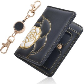 akoyo Women's Pass Case, Commuter Holder, Card Case, Black