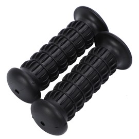 nakira Motorcycle Grip Moped Handle 1 inch 25.4 mm Left and Right Set Rubber G Type (Black)