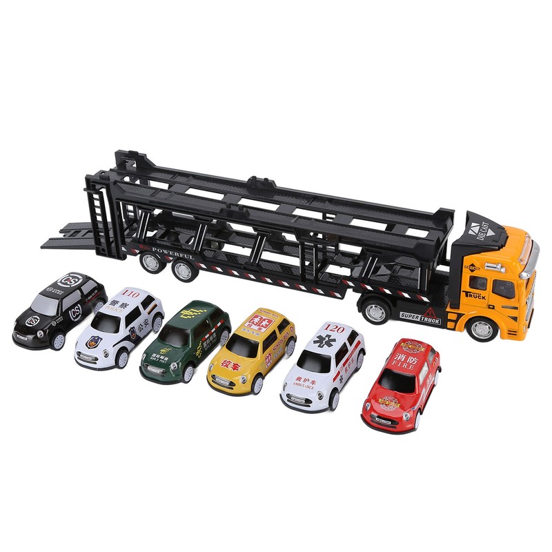Carrier Truck Toy Model Alloy Detachable Six Car Kids Transport