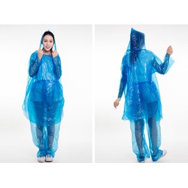 AISHITE 3/10/100 Piece Set, Raincoat, Top and Bottom Set, Disposable Rainwear, Poncho, Rain Gear, Rain Kappa, Bicycle, Outdoor, Work, Lightweight, Transparent, Unisex, Commuting to Work or School,