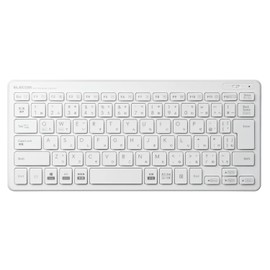 Elecom TK-FDP098TWH Wireless Keyboard (Receiver Included) Pantograph Mini Keyboard, White