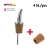 Westmark 4 spirits/oil pourers + 4 replacement corks, extra short,