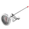 Oil thermometer with stainless steel probe, grill indicator for roasting,