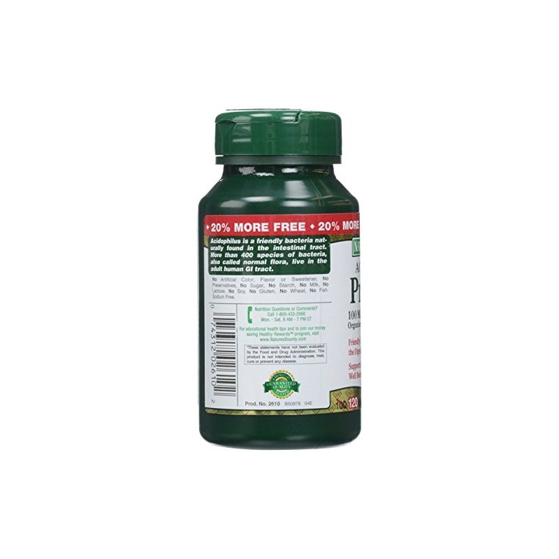 Nature's Bounty Acidophilus Probiotic , 120 Count (Pack of 3)