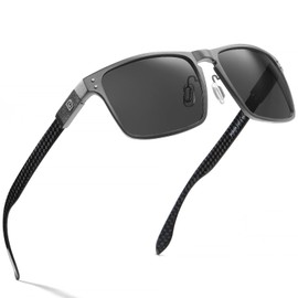 DUCO Sunglasses men Polarized Retro Square Sunglasses for men UV Protection Sports Sun Glasses for Golfing Running Fishing 8208