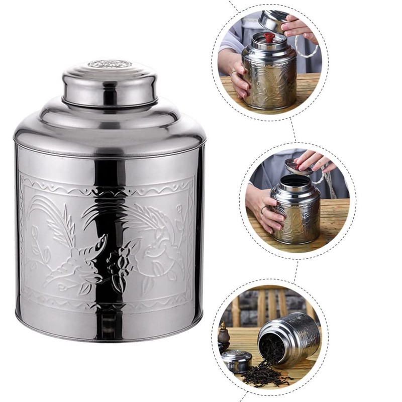 UPKOCH Spice Jars Tea Canisters 250 g Tea Storage Container