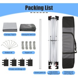 COBIZI 12x12 Pop up Gazebo on Clearance with Mosquito Netting,Waterp - Gray