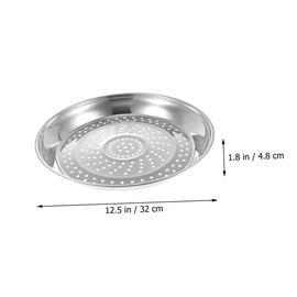 KALLORY Wok Steamer Vegetable Steamer Basket Metal Steamer Basket Steamer for Dumplings Steamer Vegetable Pot Steamer Insert Steamer Basket for Pot Silver Stainless Steel Liner Thicken