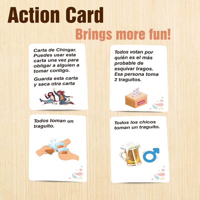 Chancla y Trago Drinking Game, El Chupito Adult Party Board
