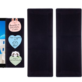 Computer Monitor Memo Board,Computer Monitor Sticky Note Holder Message Board for Monitors Screen Cabinets (2 Pack Black)