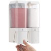 Shampoo and Conditioner Dispenser 2 Chamber No Drill Shampoo Dispenser