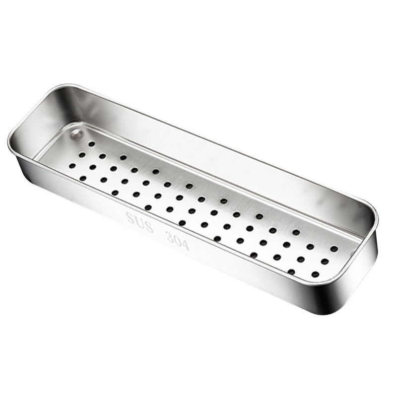 Silverware Tray Stainless Steel Widened Splash Proof Cutlery Organizer for