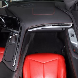 carcartrim-2022 Carbon Fiber Passenger Seat AC Side Panel Cover Trim For Corvette C8 2020-23 US