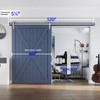 EaseLife 10 FT Brushed Nickel Sliding Barn Door Hardware Track