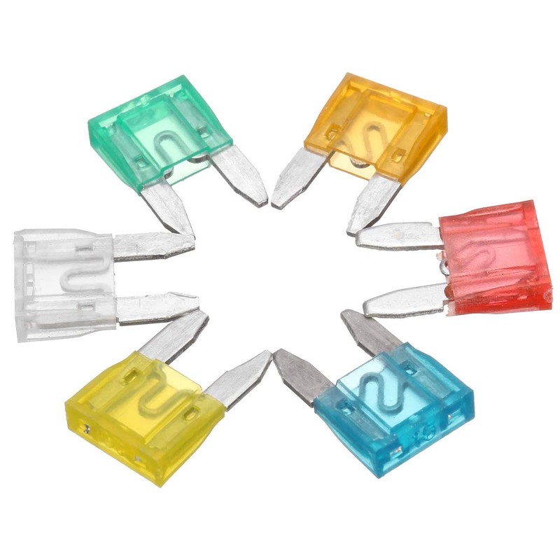 DollaTek 120pcs Mini Blade Fuse Box Assortment Set Automotive Truck