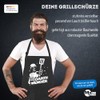 MoonWorks® BBQ Apron with Saying Grillseargent Born to Grill-Geschenke Men