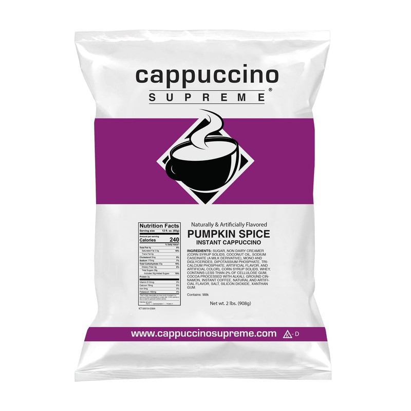 Cappuccino Supreme 6 x 2 lb bags Pumpkin Spice Instant