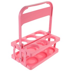 Milisten Portable Drink Carrier 6 Cup Foldable Plastic Cup Holder Reusable Beverage Deliverys Holder Beer Bottle Holder with Handle for Party Restaurant